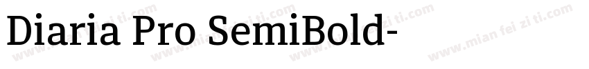 Diaria Pro SemiBold字体转换